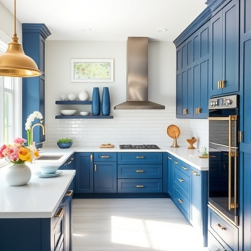 Embrace Elegance with Blue Kitchen Cabinets