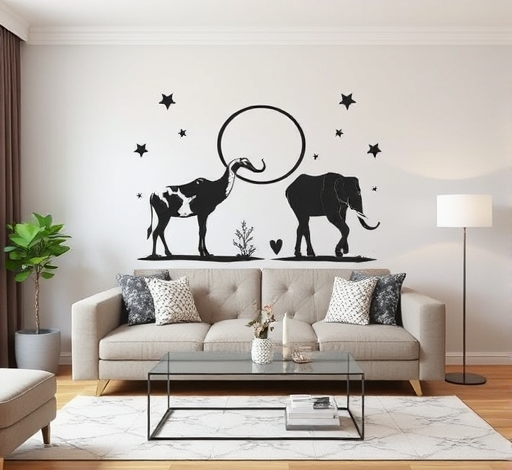 Elevate Your Living Room Aesthetics with Wall Decor Stickers