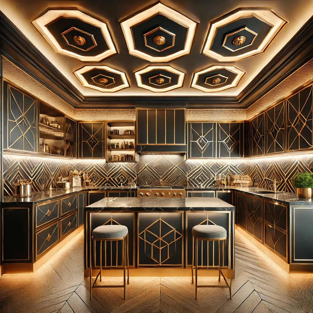 Geometric Kitchen Decor: Elevate Your Space with Bold Patterns & Luxury Accents